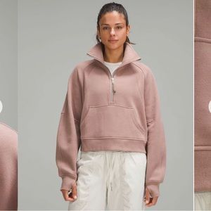 Lululemon Scuba Oversized Funnel Neck Half Zip Twilight Rose